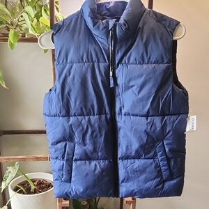 Boys Old Navy L Blue Puffer Vest